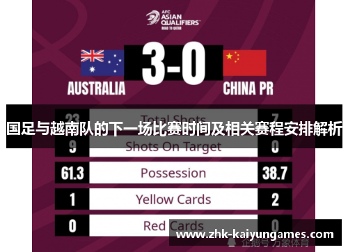 国足与越南队的下一场比赛时间及相关赛程安排解析