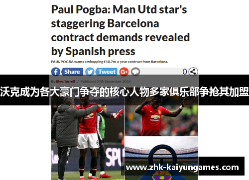 沃克成为各大豪门争夺的核心人物多家俱乐部争抢其加盟